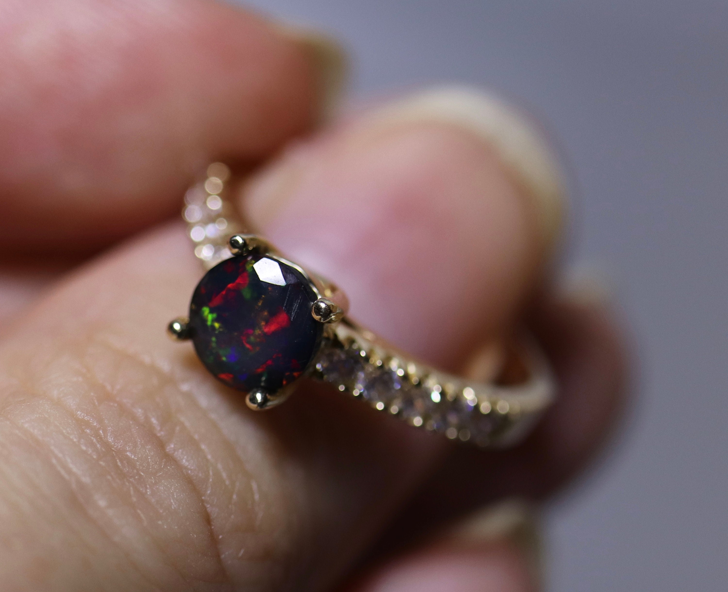 black opal engagement ring black opal engagement ring