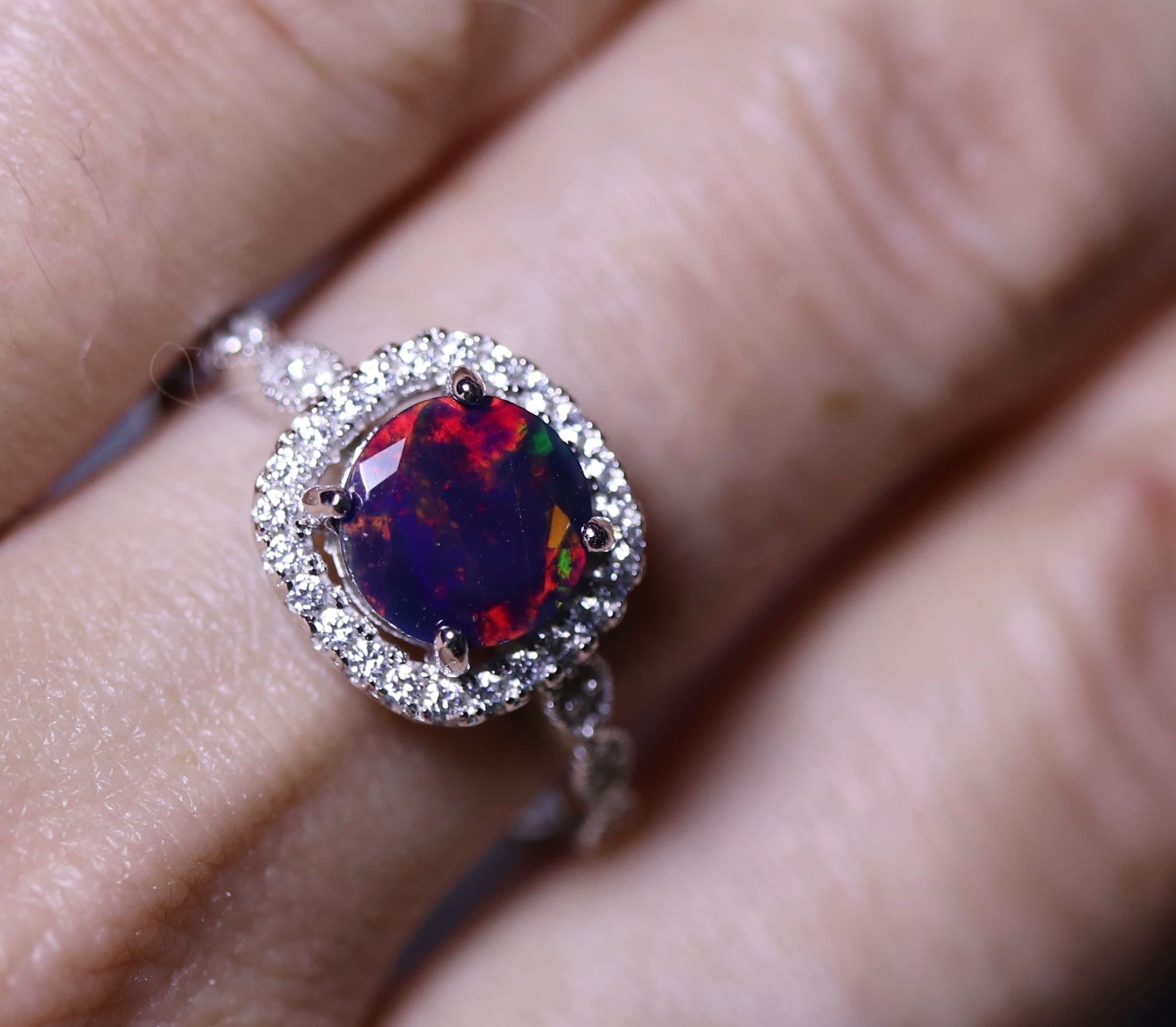 black opal engagement ring black opal engagement ring
