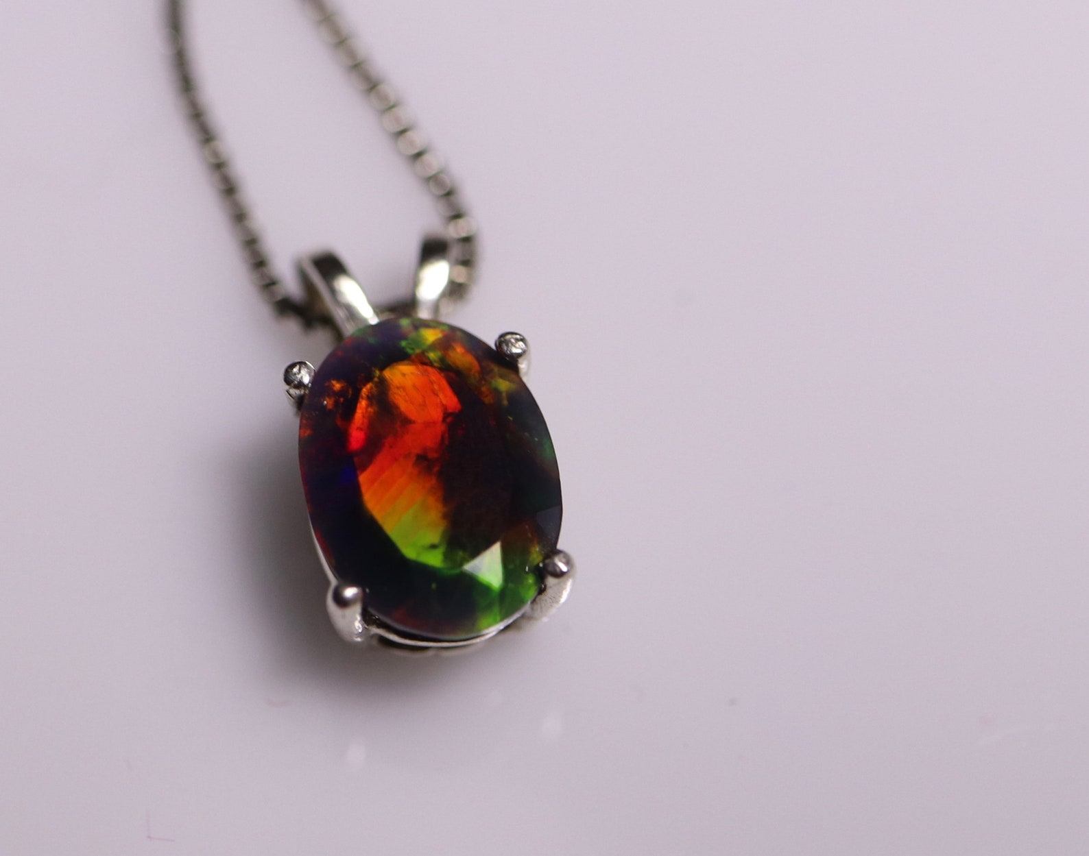 Fire Opal Necklace Black Opal Pendant Gold Opal Jewelry Red - Etsy