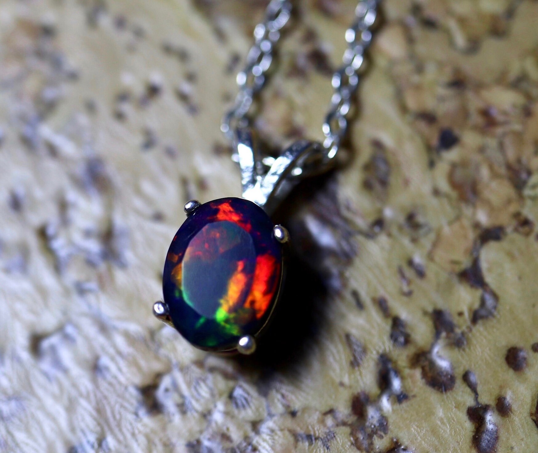 Opal Droplet Necklace (6MM) – gemsbylaura