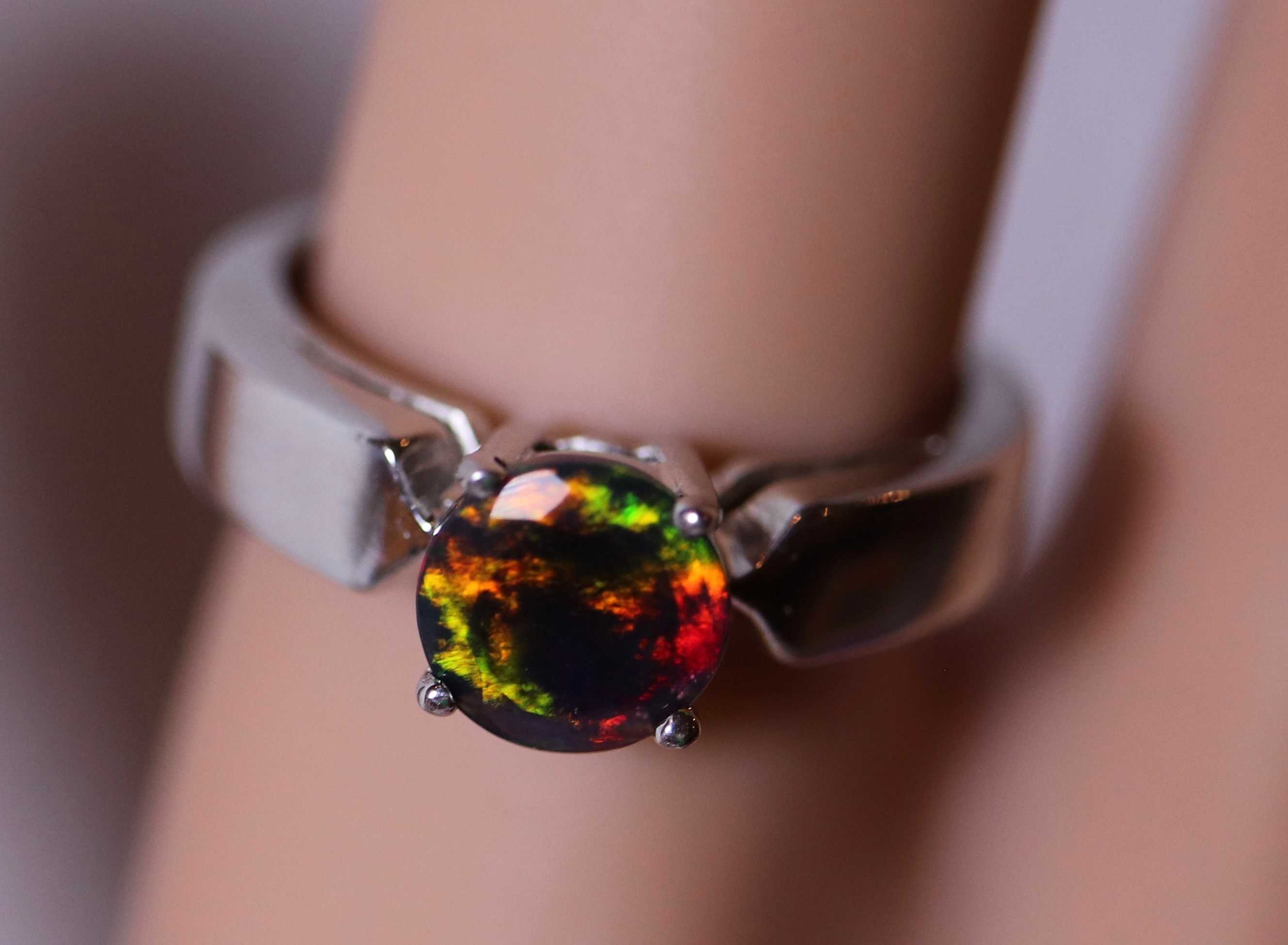 black opal engagement ring black opal engagement ring