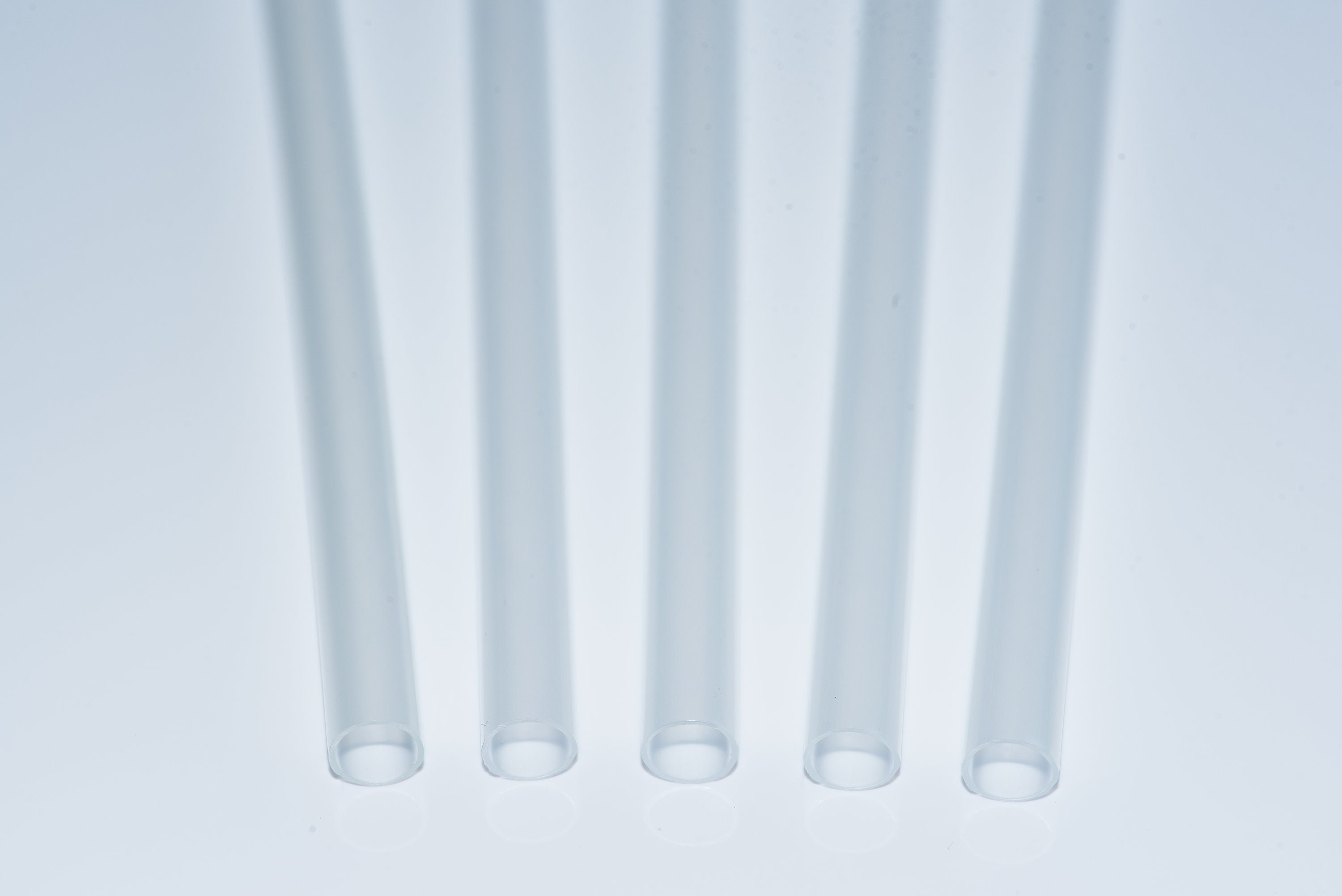 200 Clear 11 inch long 3/8 inch diameter flexible reusable plastic straws  that fit our straw caps - Free Shipping