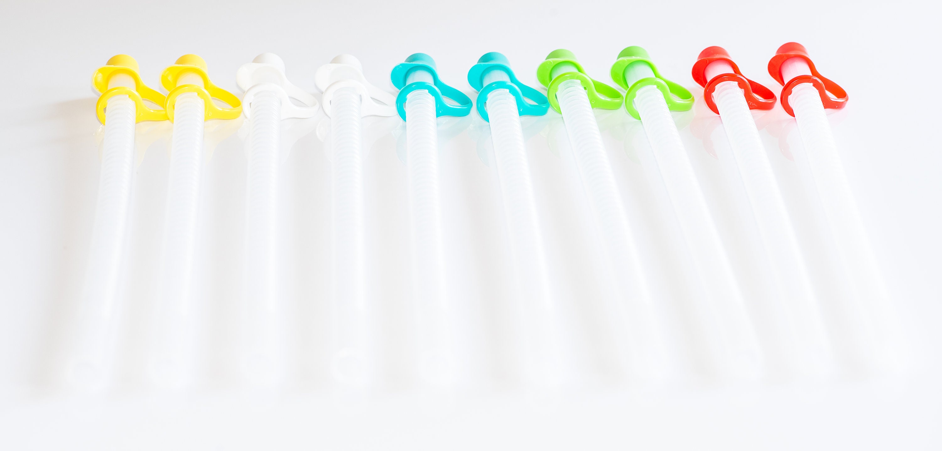 Reusable Plastic Straws 13 inch - Bendy Straws Drinking Plastic