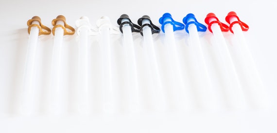 11 Inch Long Flexible Reusable Straws with Assortment F Straw Caps - Set of  10 - Free Shipping