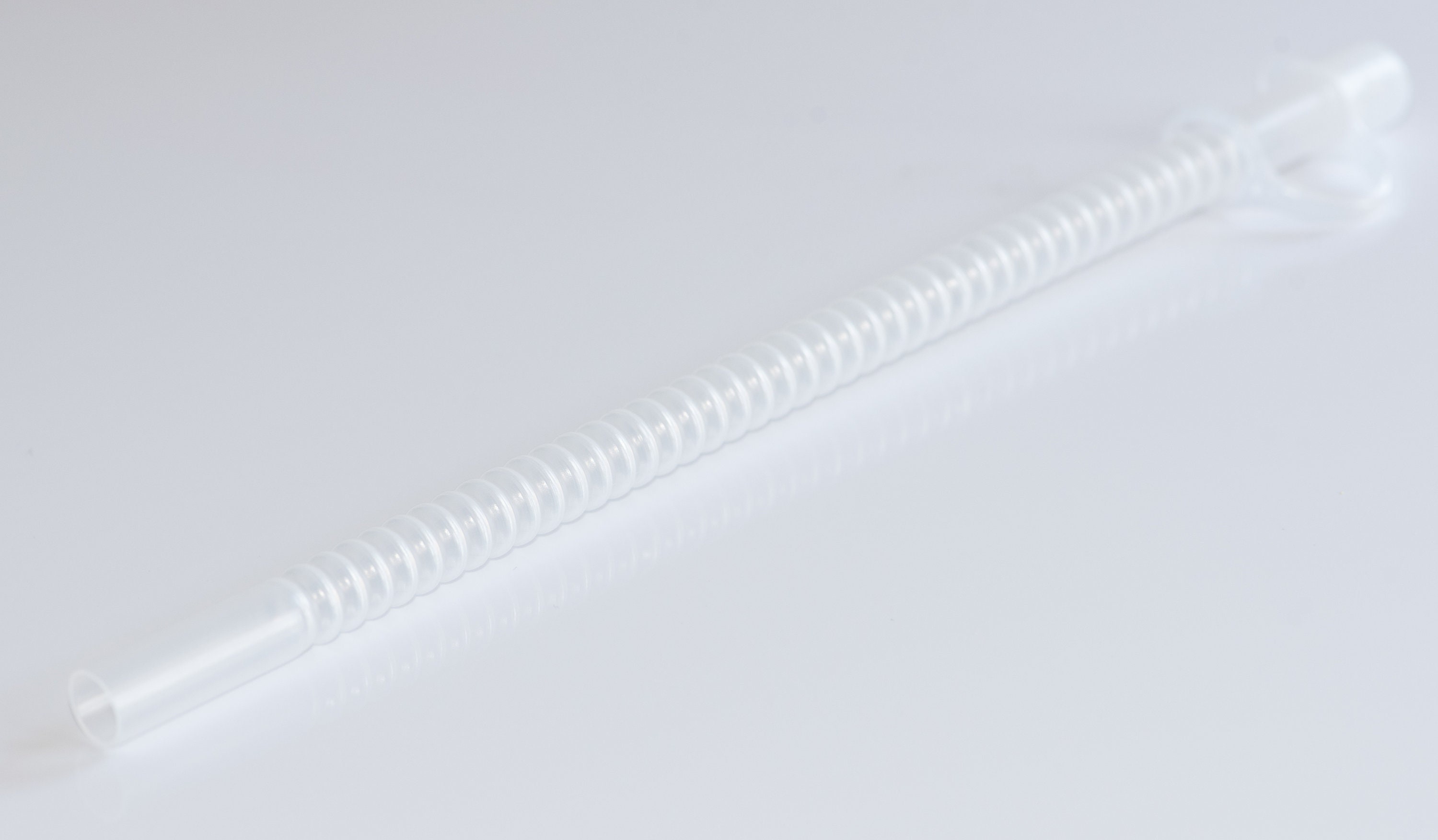 13 Inch Long Flexible Reusable Straws with Natural (Clear) Straw Caps - Set  of 10 - Free Shipping