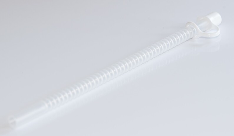 9 Inch Long Flexible Reusable Straws with White Straw Caps Free Shipping Set of 10