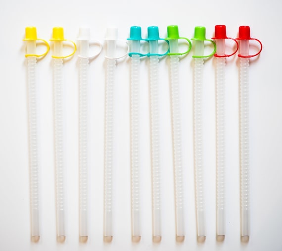 Reusable Plastic Straws 13 inch - Bendy Straws Drinking Plastic