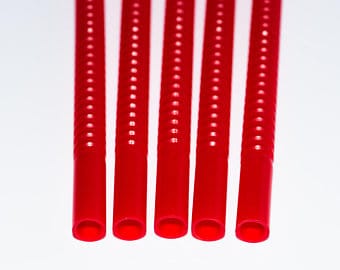 200 Clear 9 inch long 3/8 inch diameter flexible reusable plastic straws  that fit our straw Caps - Free Shipping