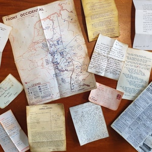 1/6 Scale WWII Era Miniature Military War Documents Map Letters ...