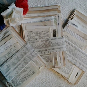 Vintage Papier Französisch Frankreich Text Bilder Ephemera aus alten Büchern & Zeitschriften für Kunst Handwerk Journals Collage Scrapbooks Karten Decoupage
