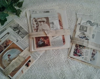 Vintage paper Victorian victoriana Edwardian era theme for art craft collage decoupage journals mixed media scrapbooking