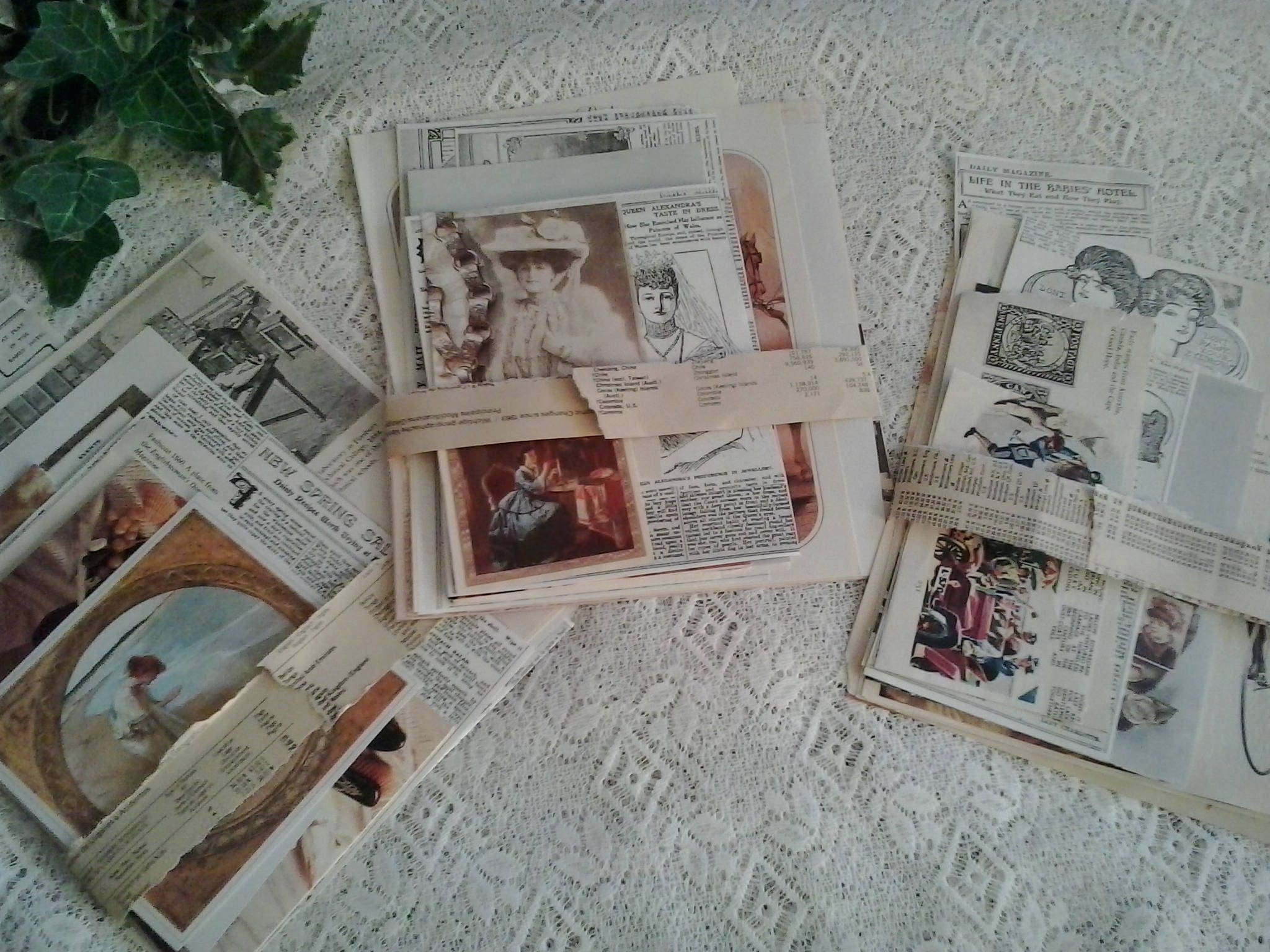 Vintage paper Victorian victoriana Edwardian era theme for art craft …