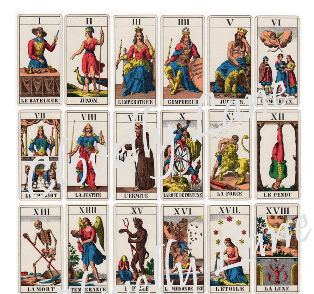 その他 1JJ Swiss Tarot Cards Tarot Cards Swiss 1JJ INSTANT Digital Printable Download