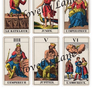 Cartas de tarô download INSTANT DIGITAL para impressão em tamanho original completo 22 imagens dos Arcanos Maiores para colagem de arte artesanal, cartões de revistas de mídia mista