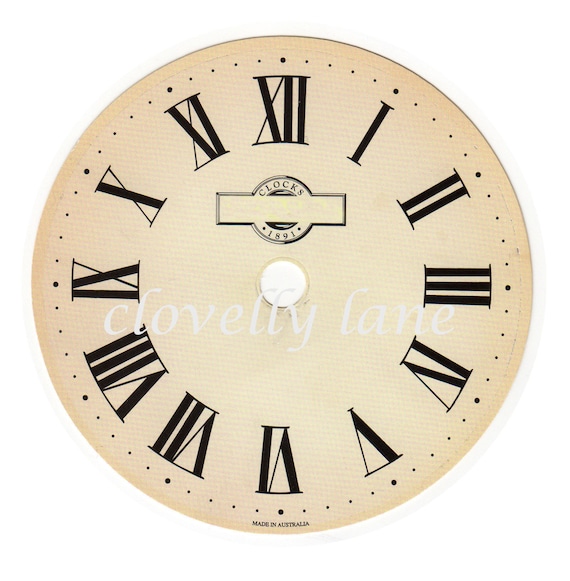 Clock Face Antique Vintage Style Featuring Roman Numerals For Etsy