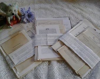 Vintage paper Australia theme antique pages from old books text pictures images for art craft decoupage collage journals mixed media