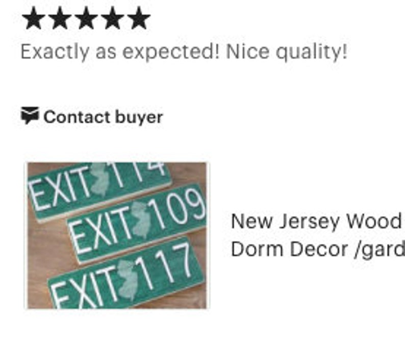 New Jersey Parkway Wood Exit Signs, NJ Exit Signs, Garden State Parkway, New Jersey Exit, NJ Dorm Decor, Personalized New Jersey GIFT image 8