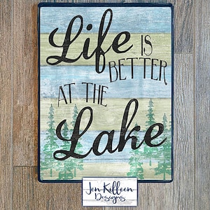 Lake House Decor, Life Is Better At The Lake Wood Sign, Wood Lake House Art, Lake House Sign, Rustic Lake House decor, Lake House Gifts