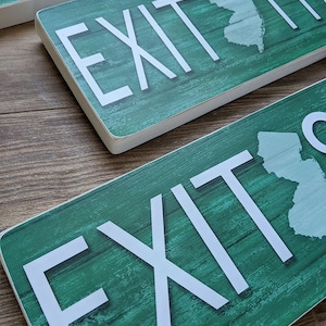 New Jersey Parkway Wood Exit Signs, NJ Exit Signs, Garden State Parkway, New Jersey Exit, NJ Dorm Decor, Personalized New Jersey GIFT image 4