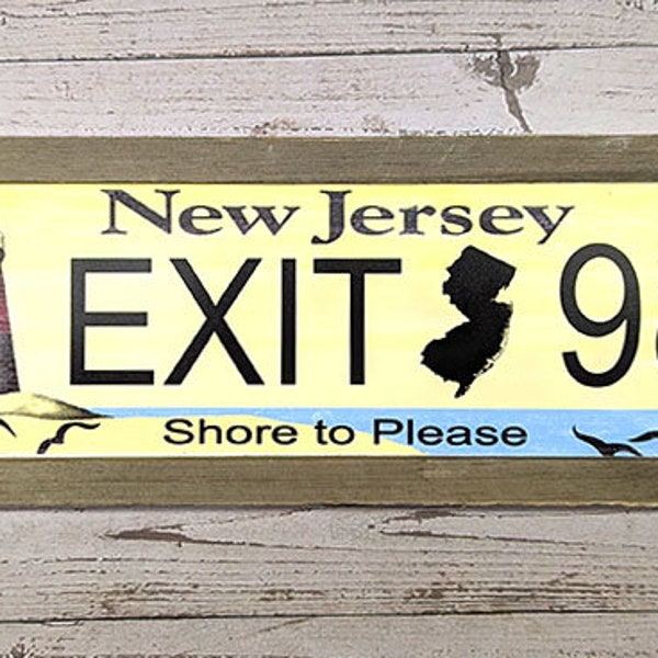 New Jersey Parkway Wood Exit Signs, NJ Exit Signs, Garden State Parkway, New Jersey Exit, NJ Dorm Decor, Personalized Jersey Shore GIFT