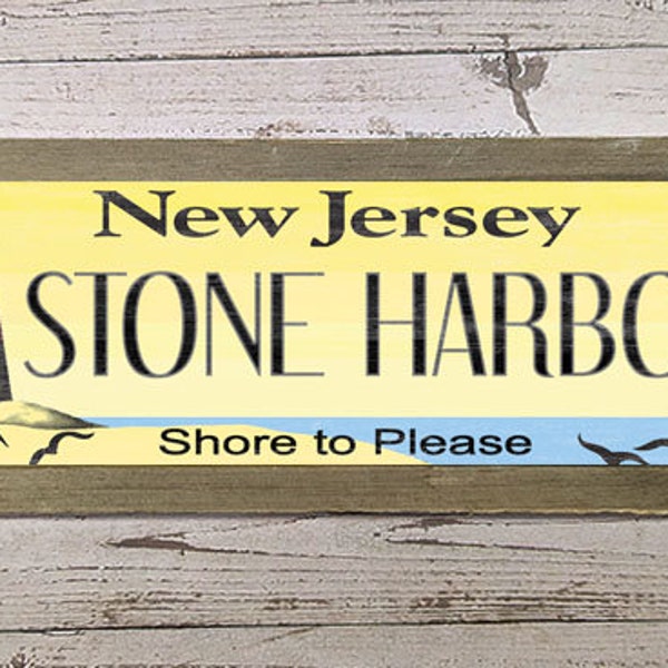 New Jersey Custom Town Signs, NJ Signs, Lighthouse, Garden State Parkway, New Jersey Exit, NJ Beach House, Personalized Jersey Shore GIFT