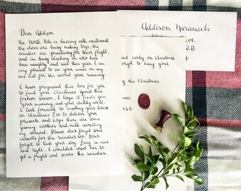 Personalised Handwritten Calligraphy Letter from Santa | Santa Clause Letter | Santa Letter