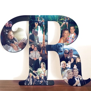 Wife Gift, Family Gift, Wooden Letter, Custom Photo Collage Letter, Wooden Letter Photo, Personalized Gift, Wedding Gift, Anniversary gift