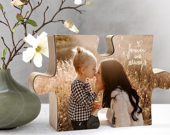 prezent na dzień matki od córki prezent dla mamy spersonalizowane drewniane puzzle prezent dla matki i córki drewniane puzzle prezent