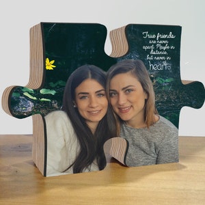 Best friend gift, wooden puzzle, personalized photo frame, personalized photo gifts, photos on wood, photo frame