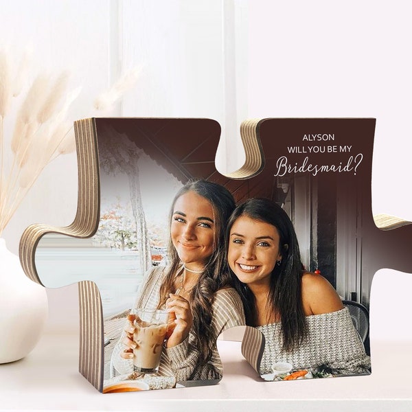 gifts for best friend female, personalized puzzle, Maid of honor proposal -  Best friend gift, Will you be my bridesmaid,  Bridesmaid Gift,