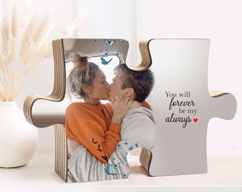 You will forever be my always picture frame, Boyfriend gift, Puzzle piece, Personalized Gift For Him, Personalized gift for Boyfriend,