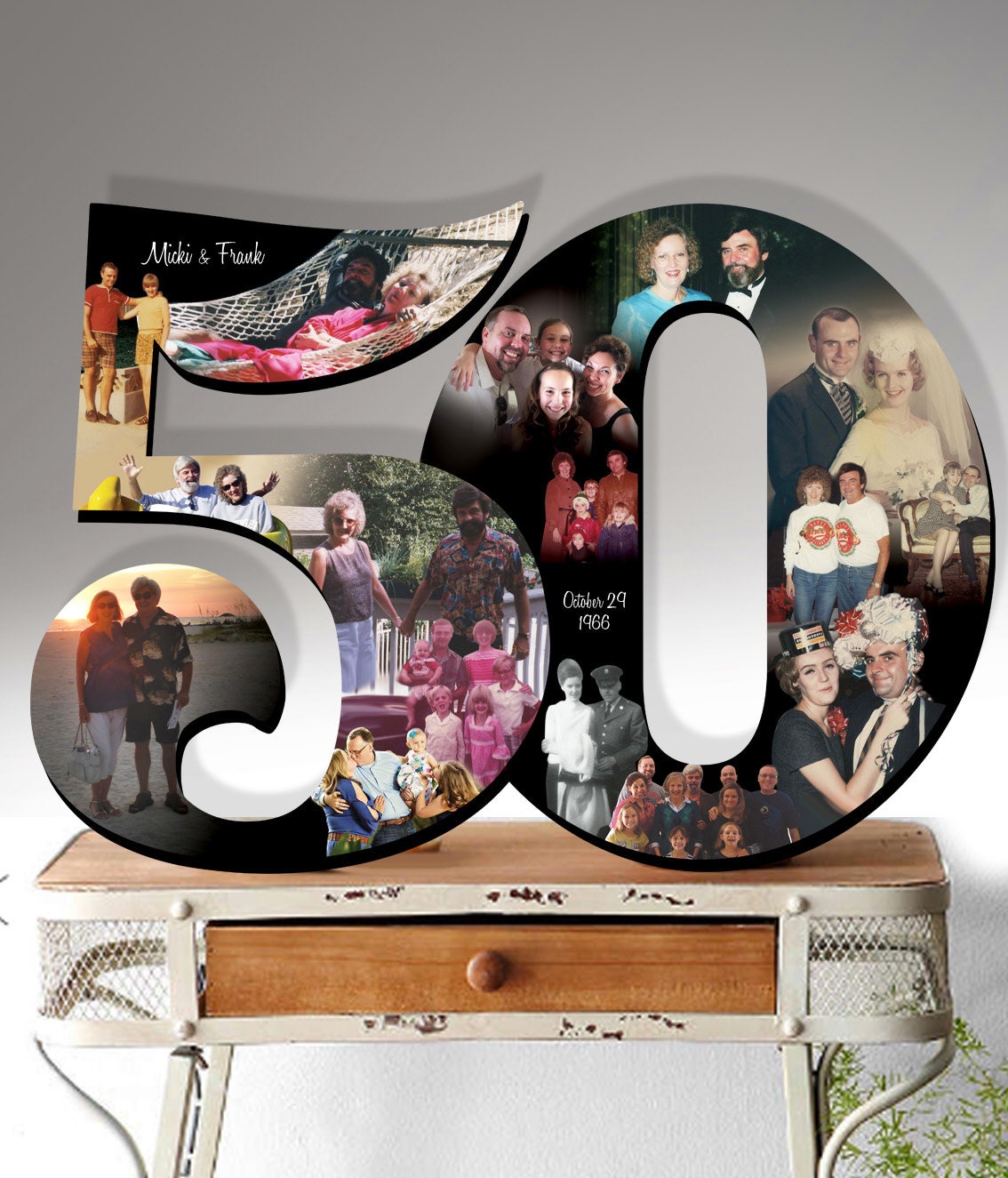 50th Anniversary Gifts Anniversary Photo Collage Milestone Etsy