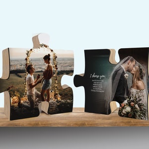 Unique personalized gift, Wood Wedding puzzle, custom wood puzzle, photo puzzle, Personalized puzzle, wood photo puzzle, photo on wood image 5