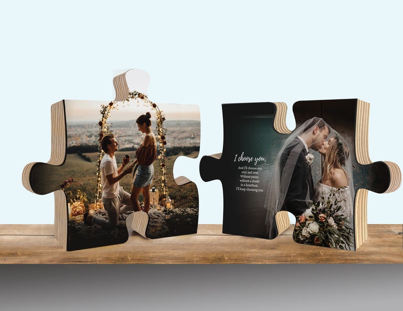 Unique personalized gift, Wood Wedding puzzle, custom wood puzzle, photo puzzle, Personalized puzzle, wood photo puzzle, photo on wood image 5