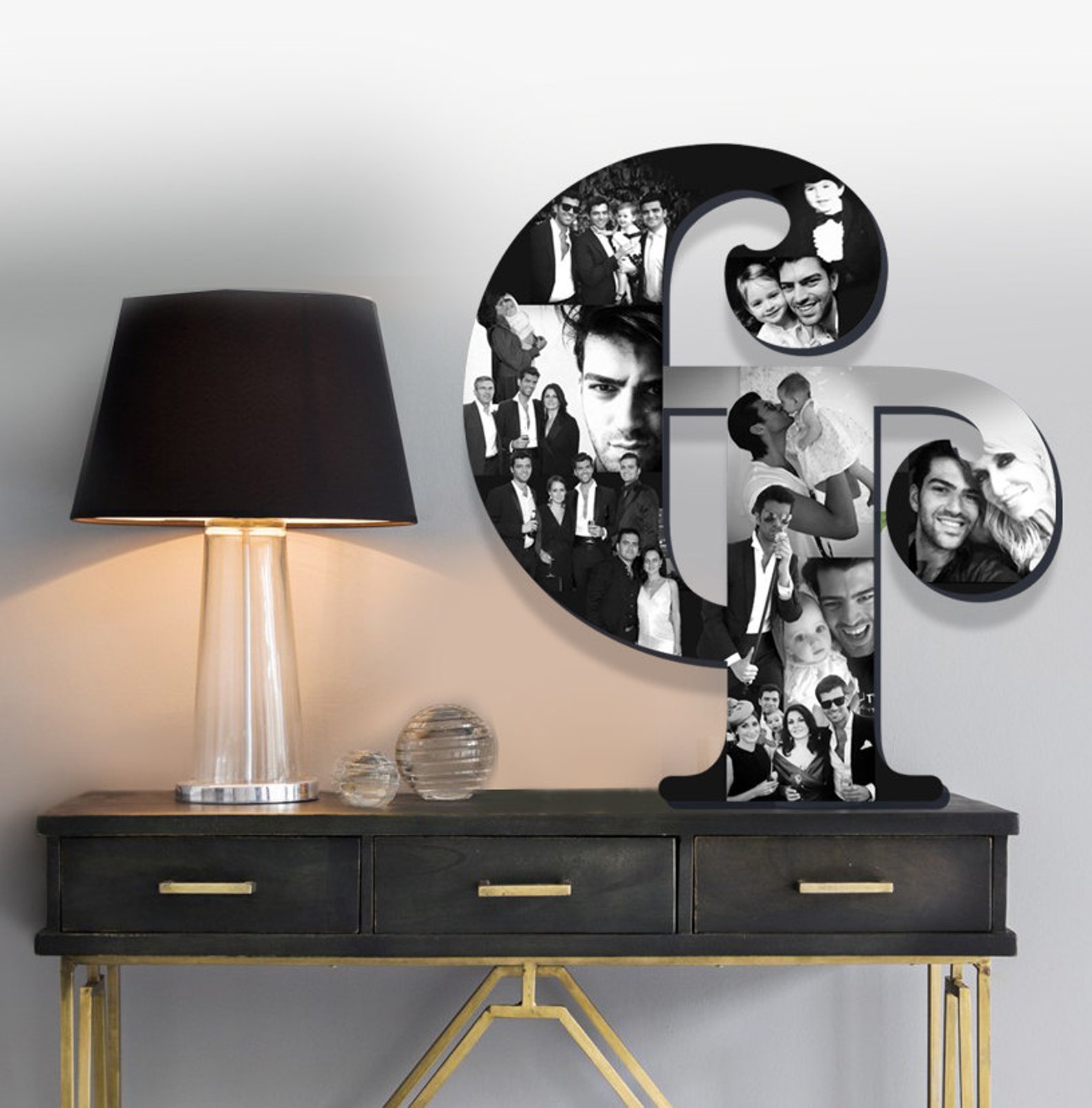 Custom Photo Collage Girlfriend Photo Gift Wooden Letter Etsy