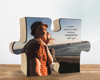 Photo de mariage, puzzle personnalisé, puzzle en bois, puzzle en bois, puzzle photo en bois, photo personnalisée, photo sur bois, cadeaux d'anniversaire