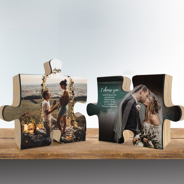 regalo di nozze per coppia regalo di nozze unico e personalizzato puzzle in legno regalo di nozze per genitori, puzzle in legno personalizzato