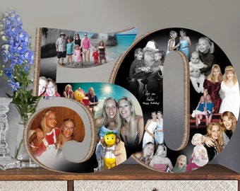 50th Birthday Gift, 50th Anniversary Gift, Milestone birthday, Anniversary Photo Collage, Custom Photo Collage, wedding anniversary