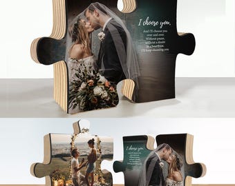 Unique personalized gift, Wood Wedding puzzle, custom wood puzzle, photo puzzle, Personalized puzzle, wood photo puzzle, photo on wood