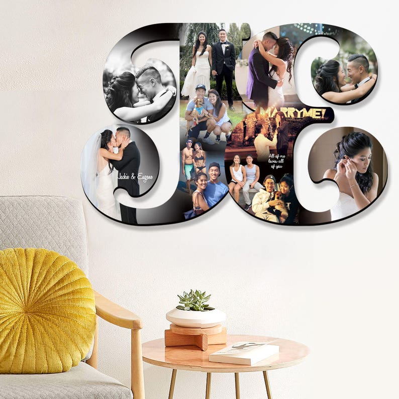 Photo Collage Wedding Gift for Couple Personalized Gifts Etsy