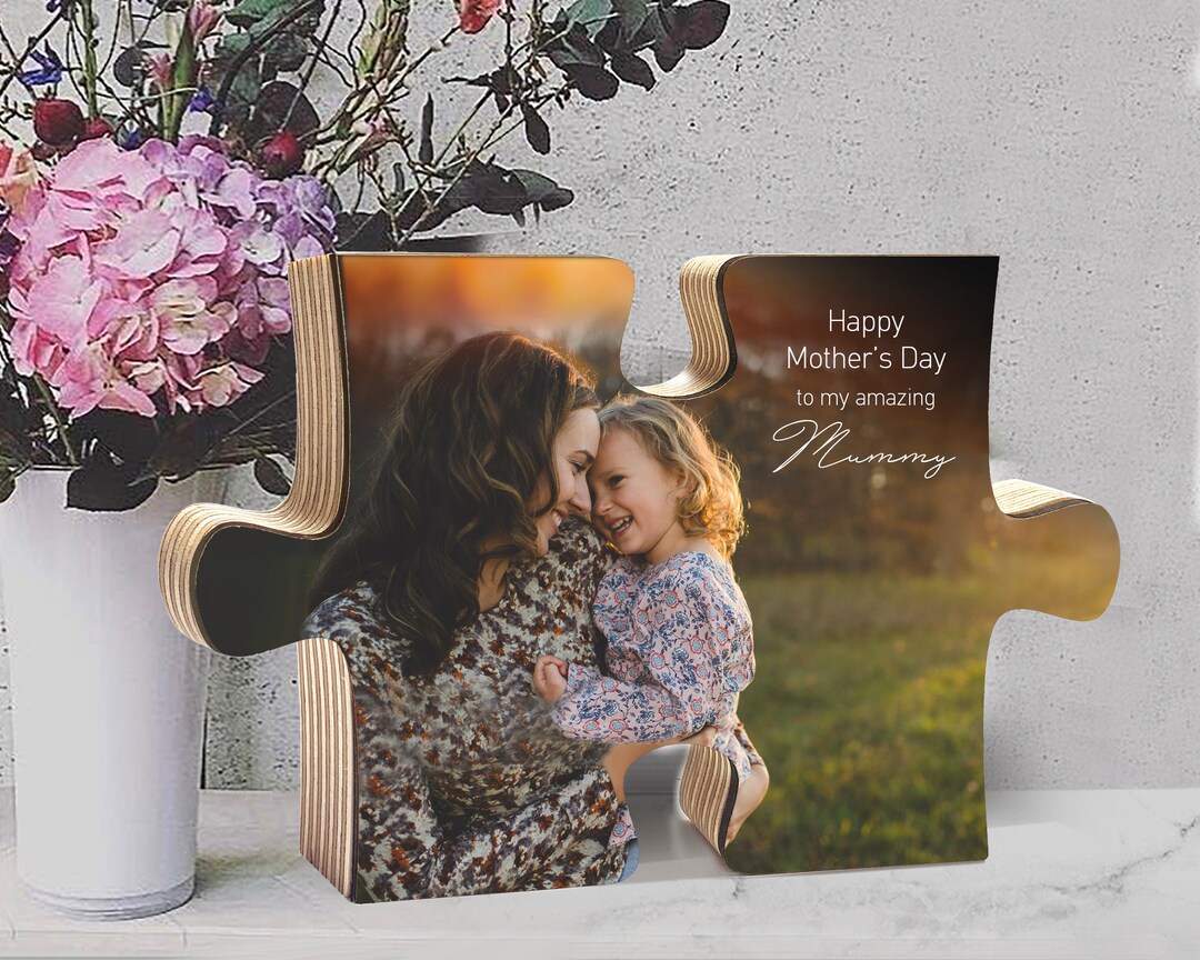 Mothers Day Gift Photo Gifts for Mom Wooden Puzzle Mothers Day Birthday ...