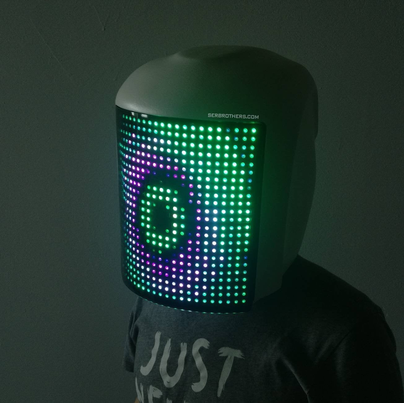 Pixel Led Matrix Screen Face Mask Helmet Led Dj Accessorie Etsy