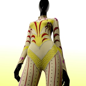 Rhinestone Bodysuit: Aerialist Dance Catsuit, Showgirl Costume
