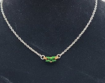 Minimalist in-line Byzantine Necklace