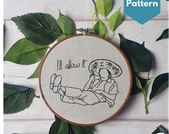 Señor Chang - I'll Allow It - DIGITAL DOWNLOAD - Embroidery Pattern - Greendale Human Beings