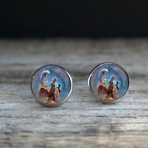 Eagle Nebula’s Pillars of Creation earrings, Nebula earrings, Galaxy earrings, space earrings, cosmic jewelry, space jewelry