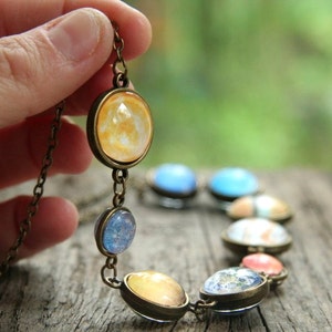 MUKTANK x SUN HUNTER Double Chain  Planet Necklace