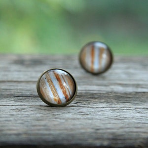 Jupiter earrings, Planet earrings, Galaxy earrings, galaxy jewelry, nebula earrings, nebula jewelry, cosmic earrings, interstellar earrings