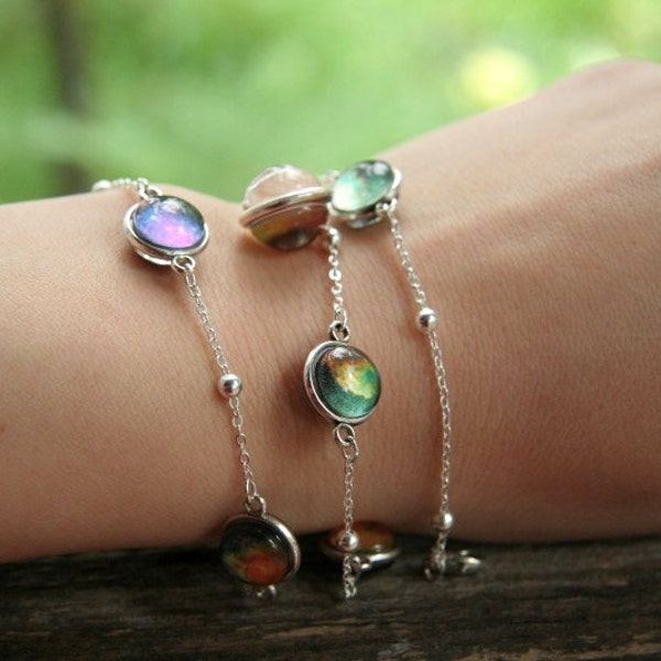 Nebula necklace, necklace with nebulas, solar system necklace, solar system jewelry, galaxy necklace, nebula necklace, cosmic necklace