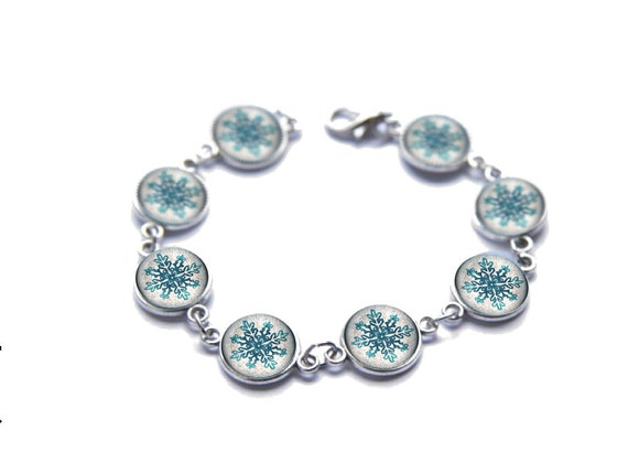 Mistletoe Bracelet Winter Jewellery Winter Bracelet Snowflake Bracelet